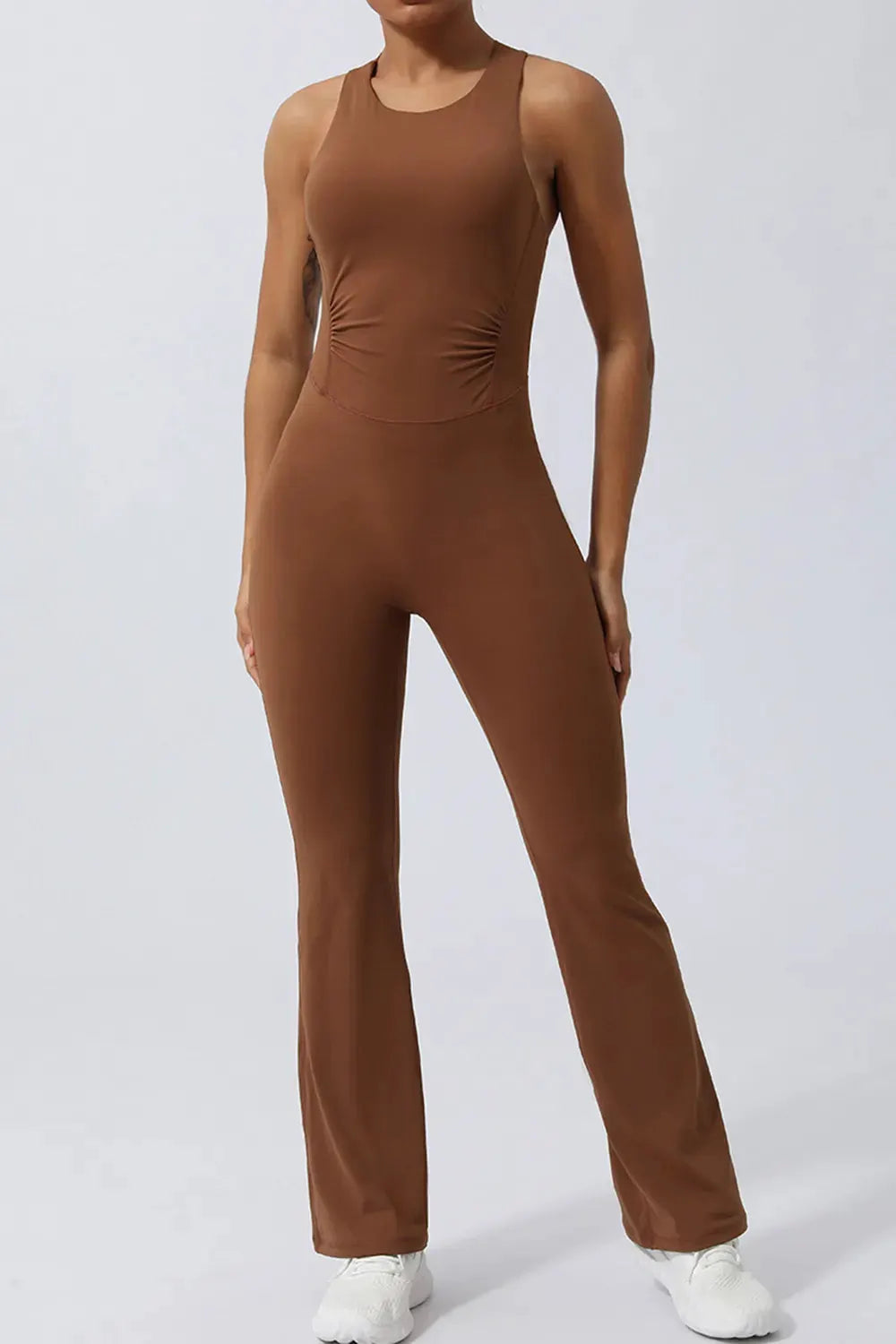 Crisscross Wide Strap Sleeveless Jumpsuit by Partner Label