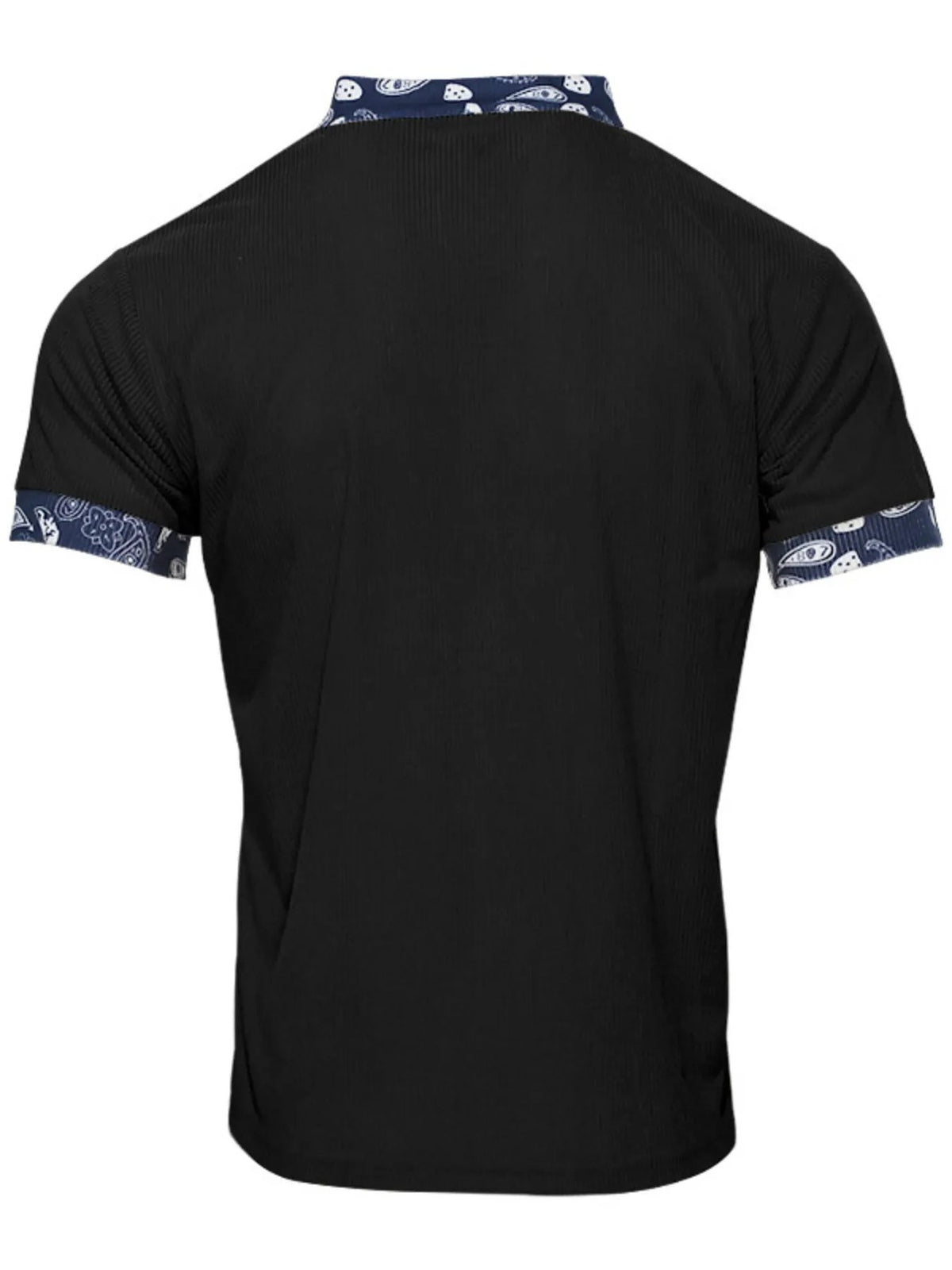 Men's Full Size Lace-Up Collar T-Shirt Plus Size by Trendsi