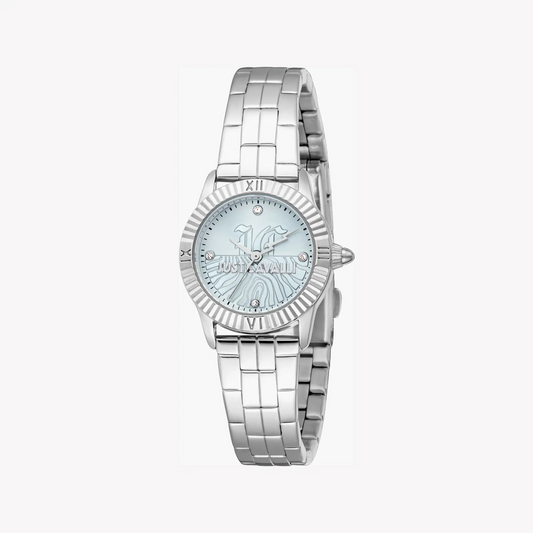 Just Cavalli Women's Silver Watch, Light Blue Dial | Jc1l328m0045 by JUST CAVALLI