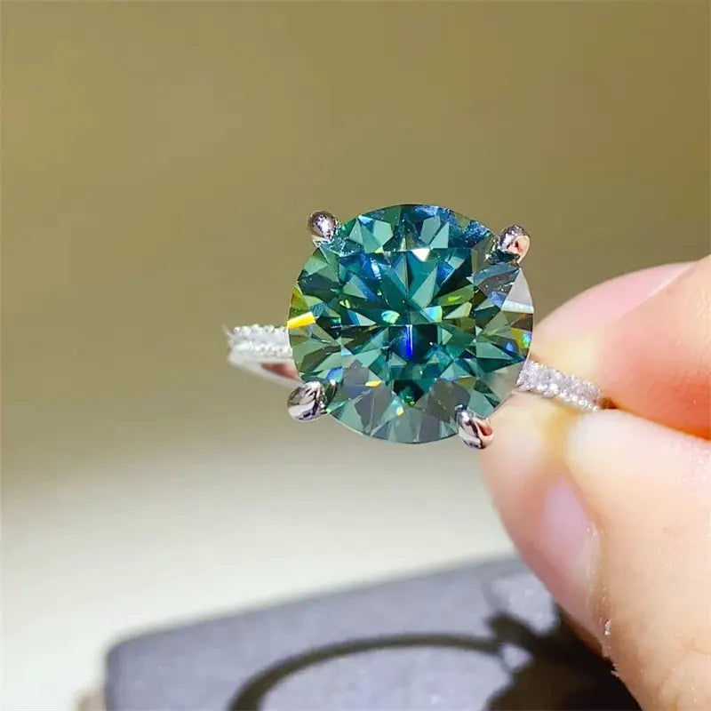 5 Carat Moissanite Zircon 925 Sterling Silver Ring by Partner Label