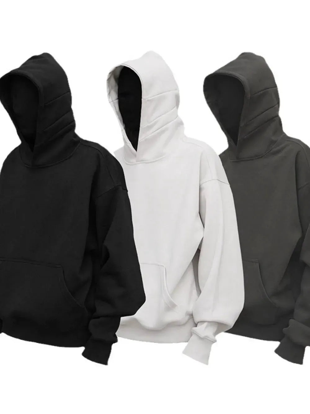 Men's Drop Shoulder Long Sleeve Hoodie with Pocket by Trendsi