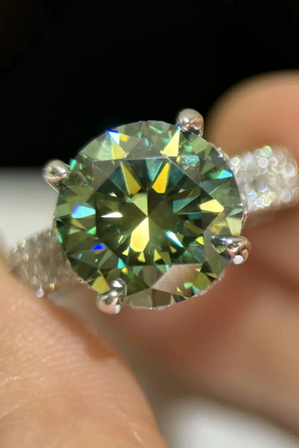 5 Carat Moissanite 925 Sterling Silver Ring by Partner Label