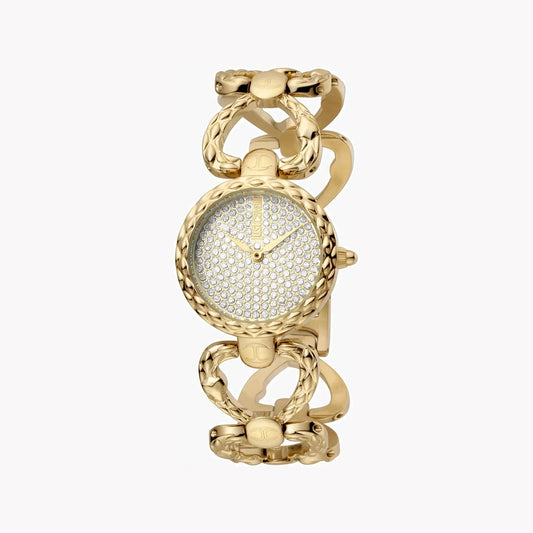 Just Cavalli Women's Gold Stainless Steel Watch, Silver Dial | Jc1l132m0075 by JUST CAVALLI