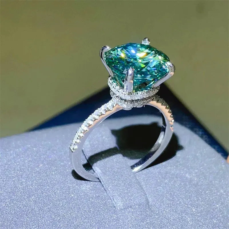 5 Carat Moissanite Zircon 925 Sterling Silver Ring by Partner Label