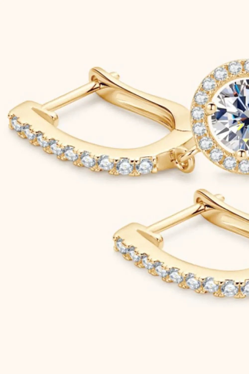 2 Carat Moissanite 925 Sterling Silver Drop Earrings by Partner Label