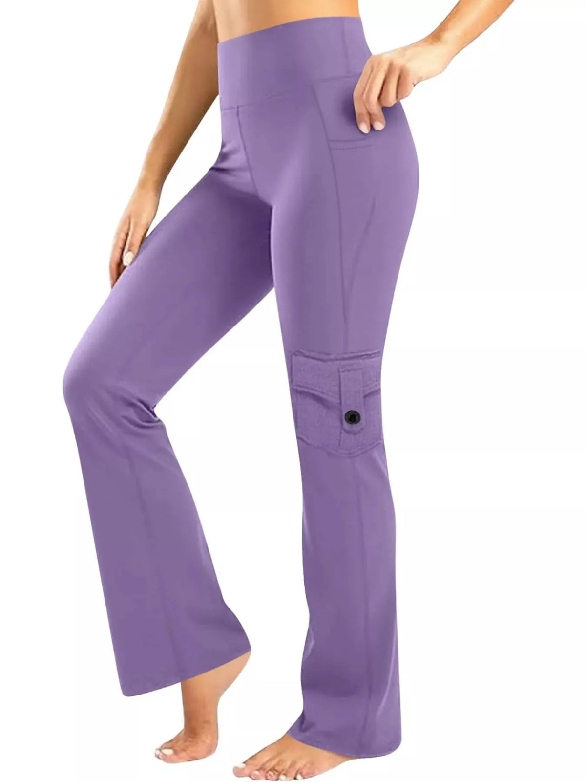 High-Waisted Yoga Pants with Pockets by Partner Label