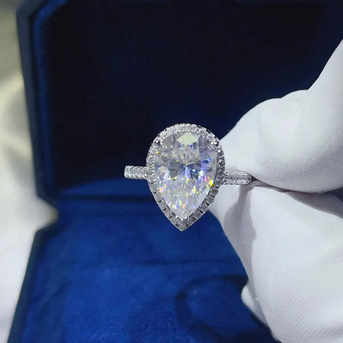 2 Carat Moissanite 925 Sterling Silver Ring by Partner Label