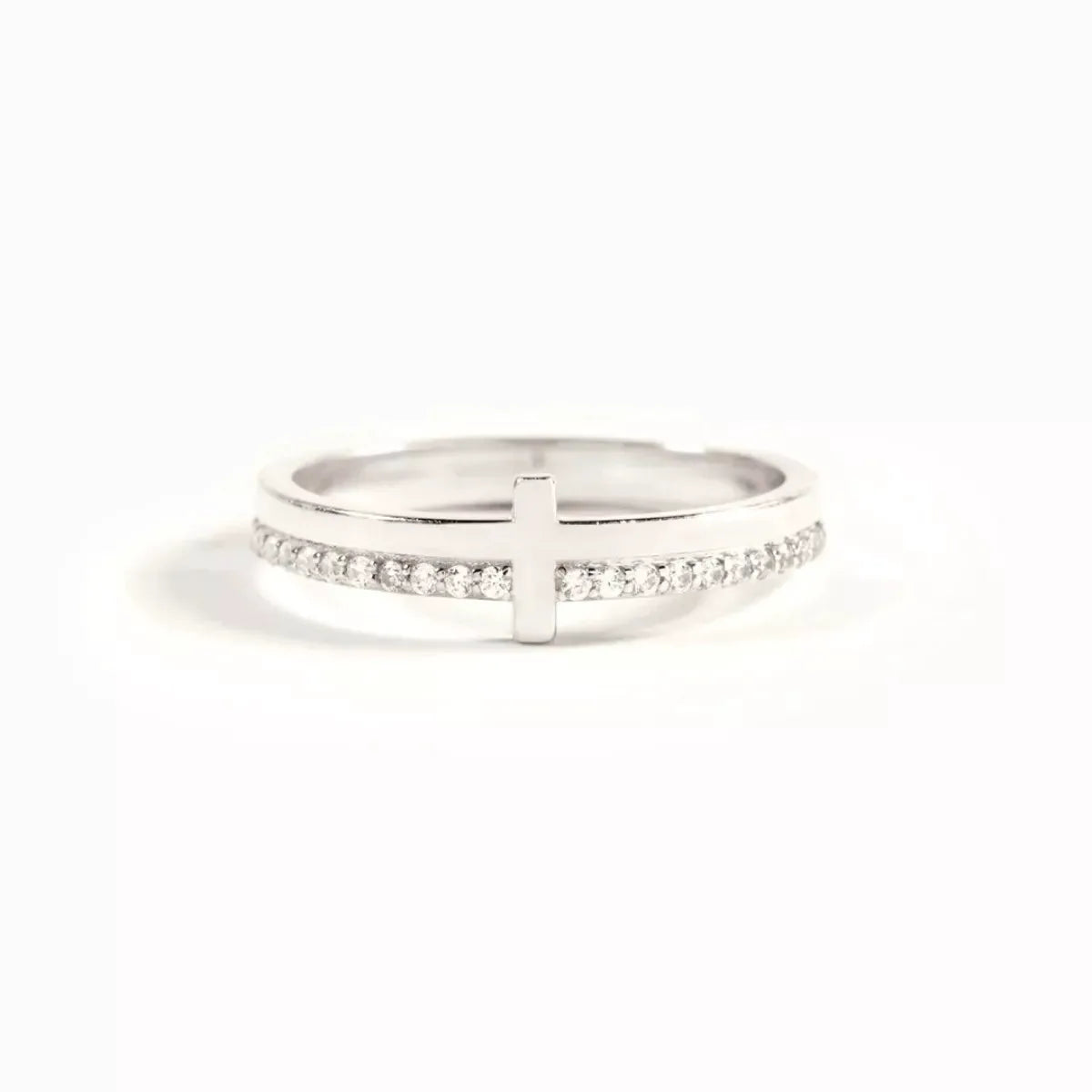 925 Sterling Silver Cross Ring by Partner Label