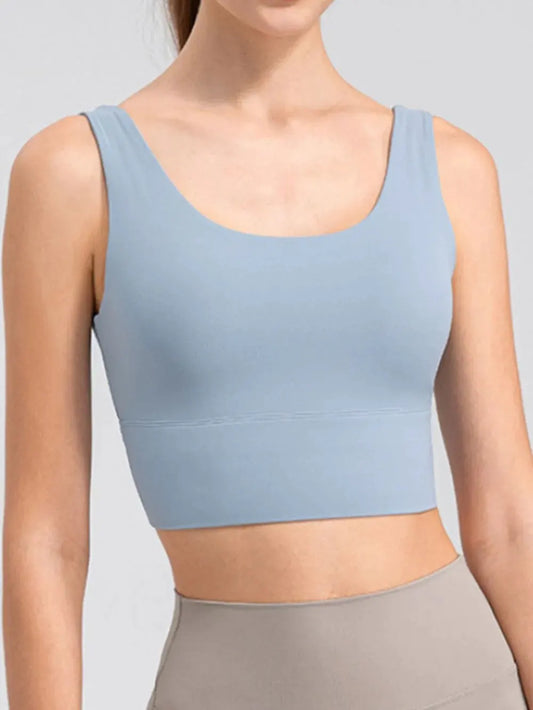 Scoop Neck Wide Strap Active Tank by Partner Label