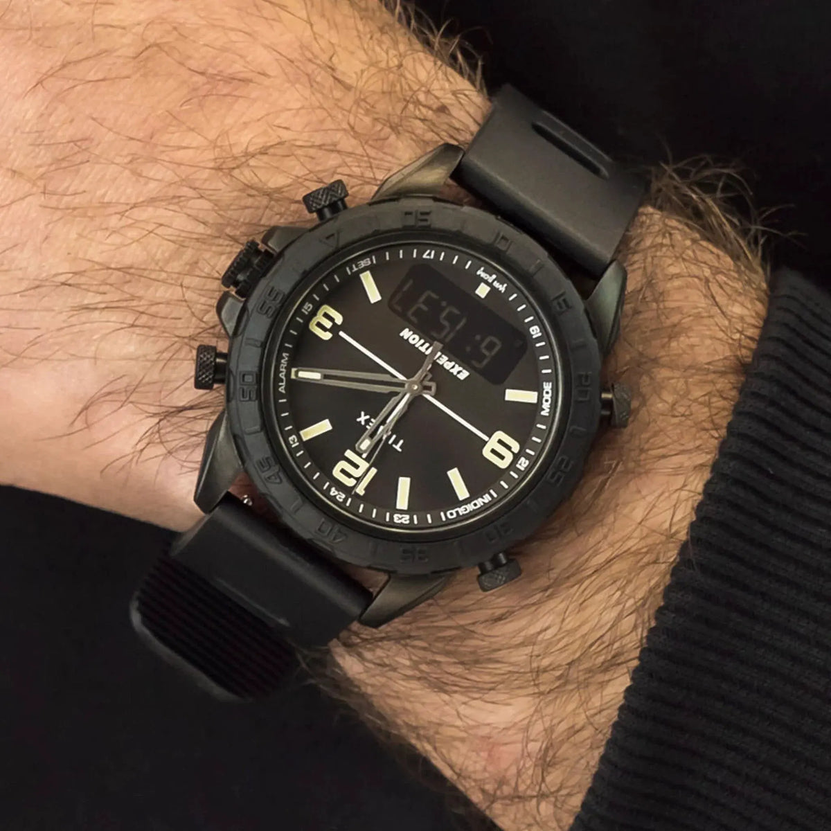 Timex Men's Black Silicone Watch, Brass Case | Tw4b17000 by TIMEX