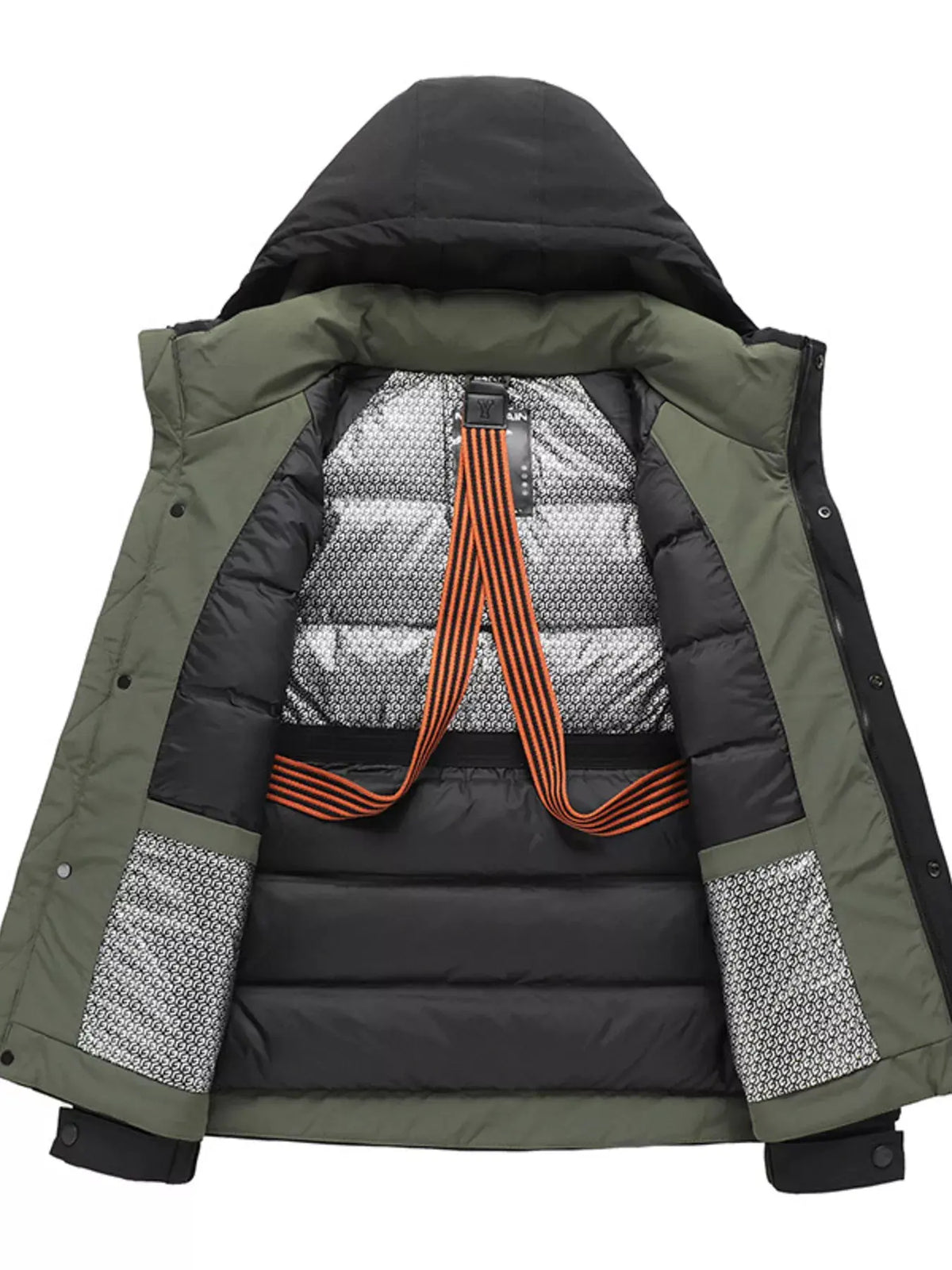 Men's Plus Size Hooded Padded Winter Jacket by Partner Label