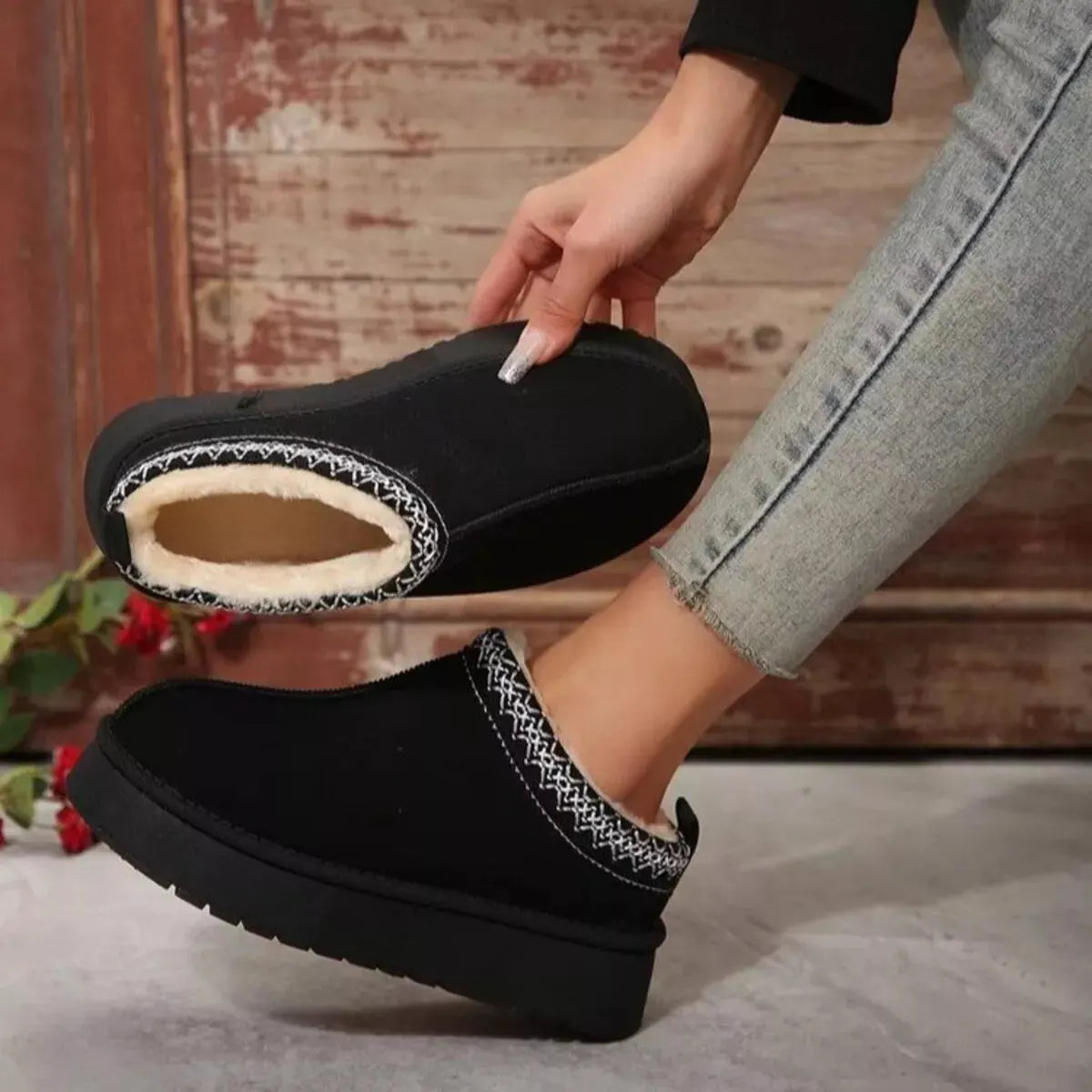 Round Toe Platform Slip-Ons by Partner Label