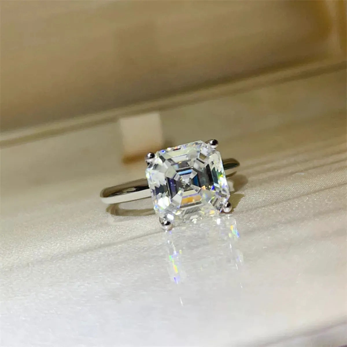 5 Carat Moissanite 925 Sterling Silver Ring by Partner Label