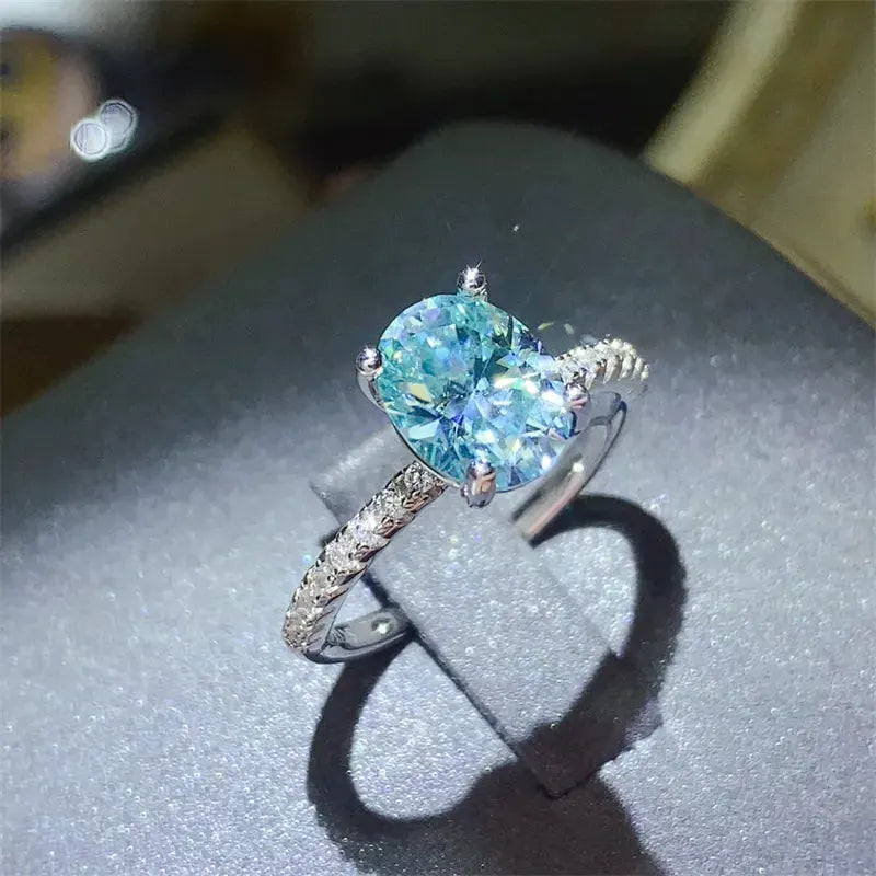 2 Carat Moissanite Zircon 925 Sterling Silver Ring by Partner Label