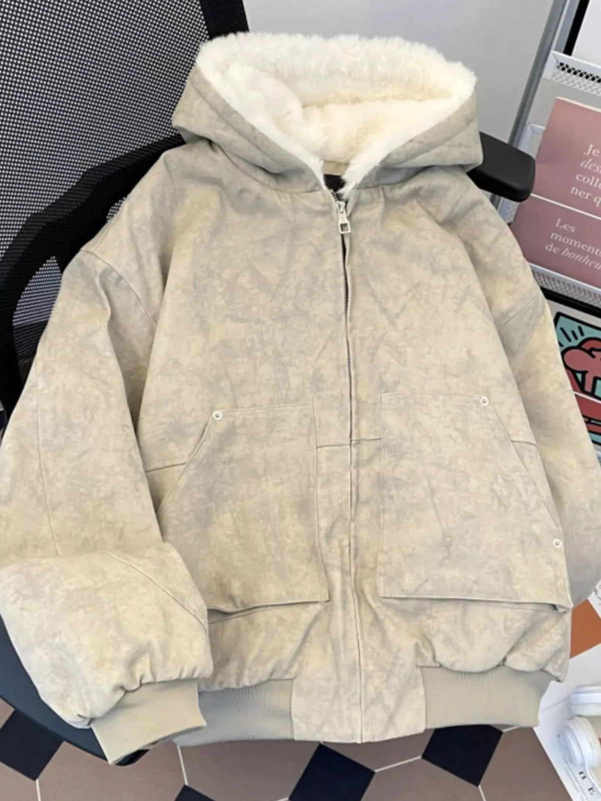 Men's Cozy Sherpa Lined Hooded Jacket by Partner Label