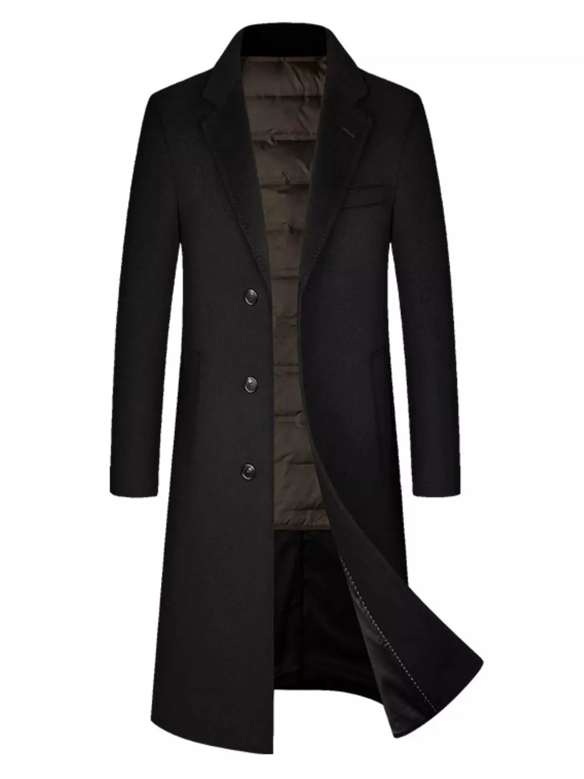 Men's Classic Button Up Overcoat by Partner Label