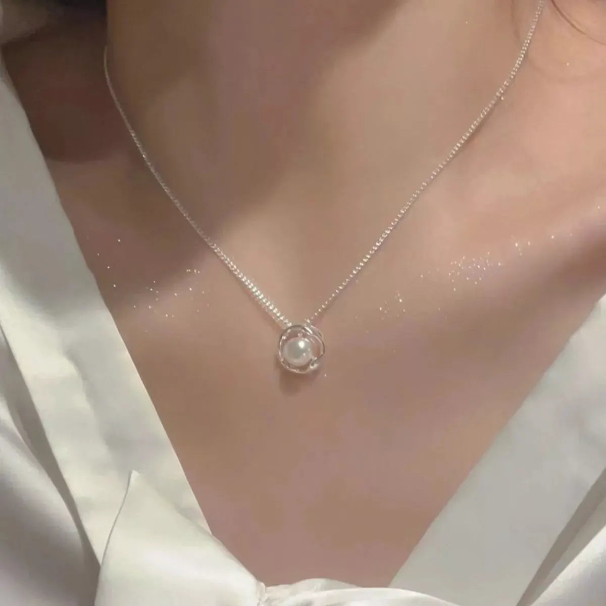 Pearl Pendant Necklace by Partnel Label