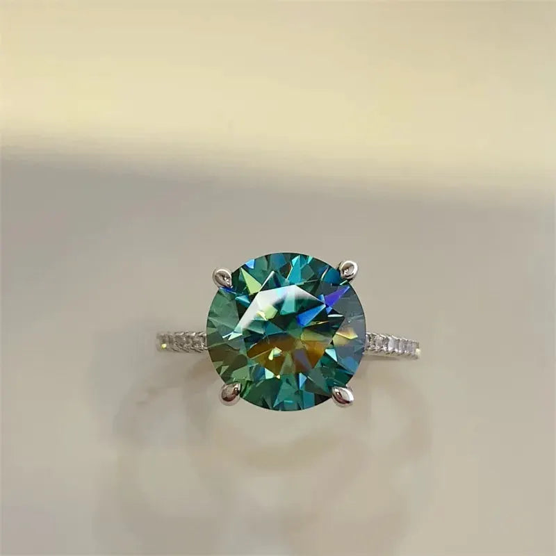 5 Carat Moissanite Zircon 925 Sterling Silver Ring by Partner Label
