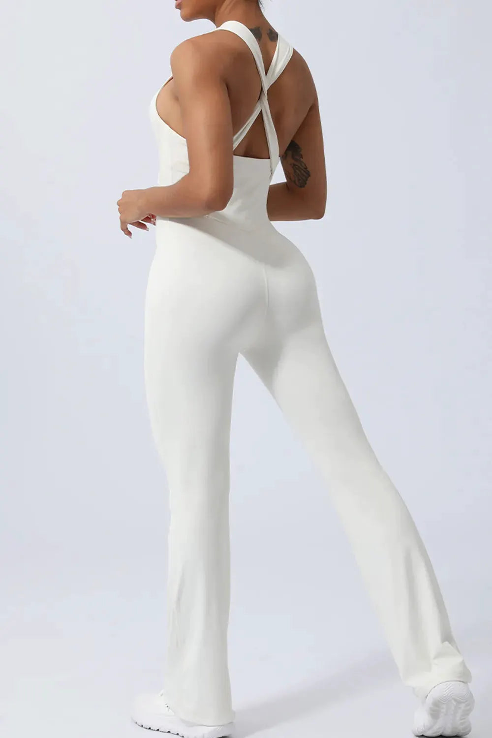 Crisscross Wide Strap Sleeveless Jumpsuit by Partner Label