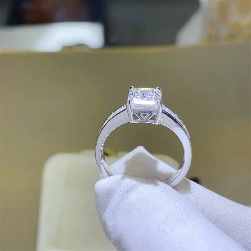3 Carat Moissanite 925 Sterling Silver Ring by Partner Label