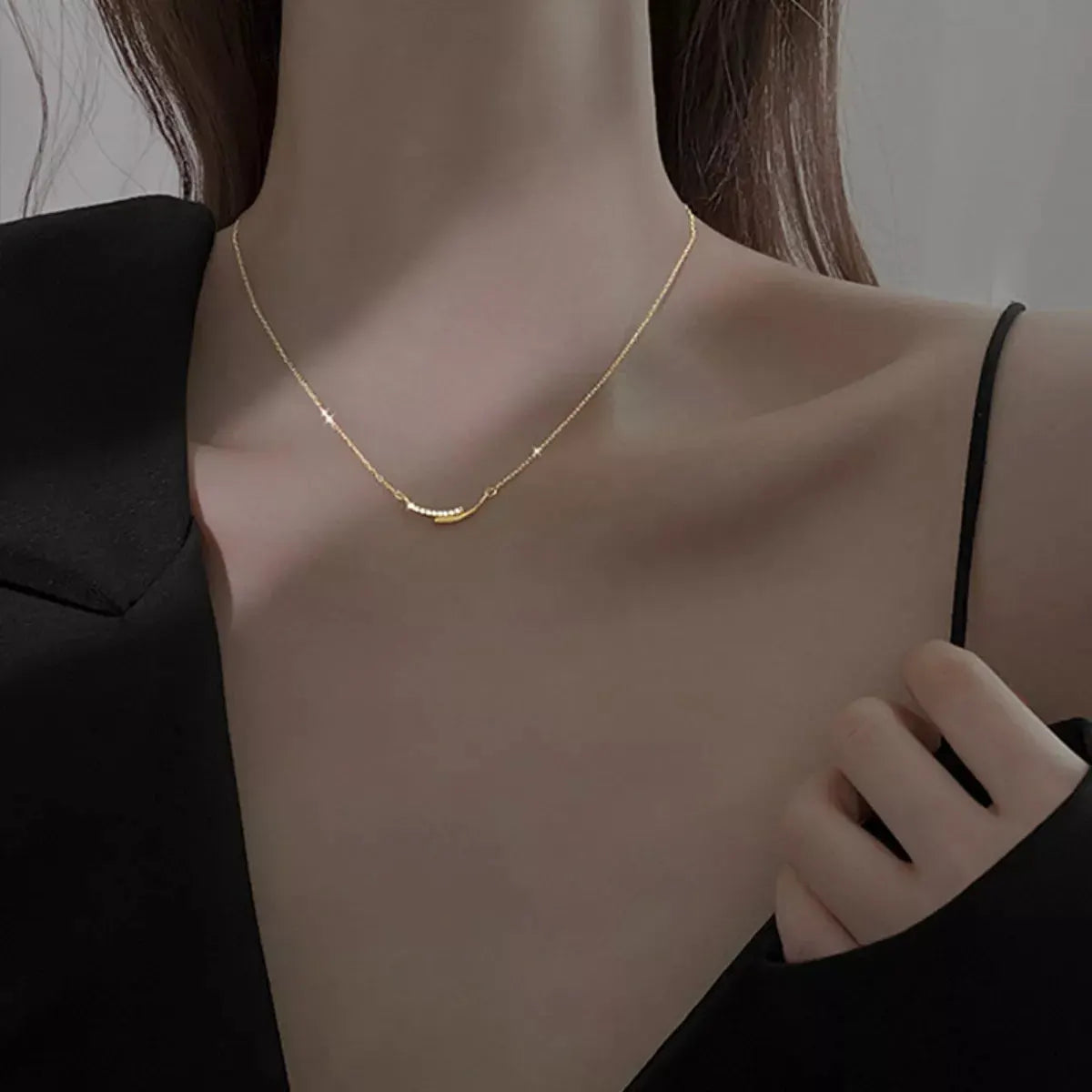 925 Sterling Silver Rhinestone Necklace by Partner Labels