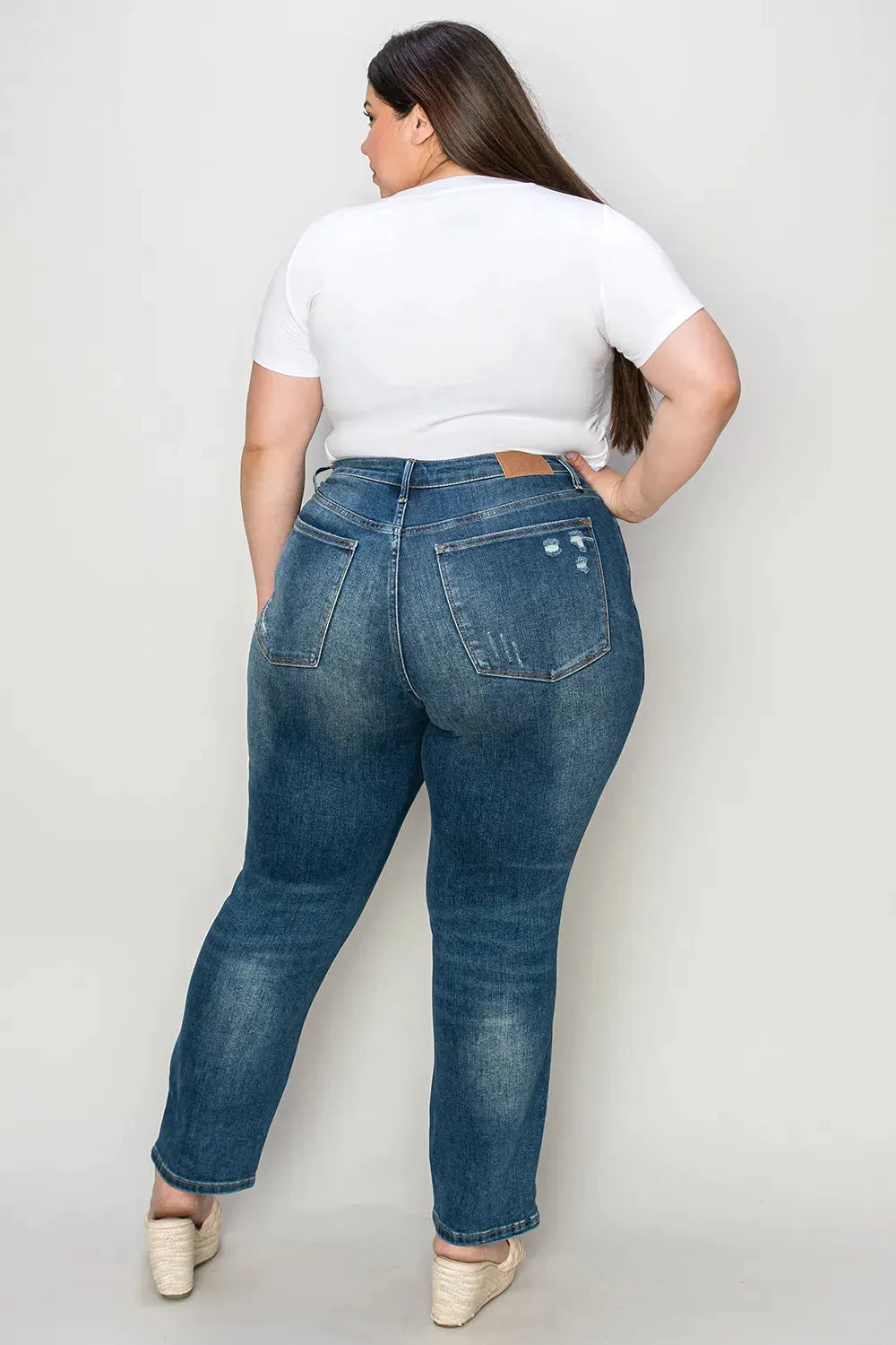 Judy Blue Full Size Tummy Control High Waist Slim Jeans by Judy Blue