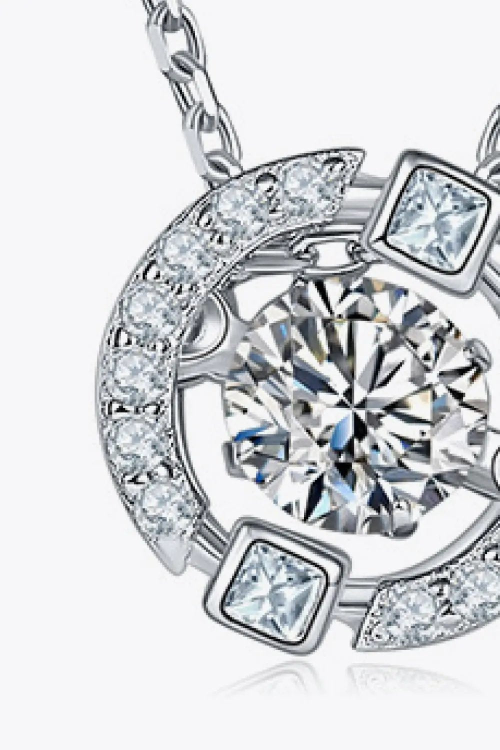 Moissanite Pendant Chain-Link Necklace by Partner Labels