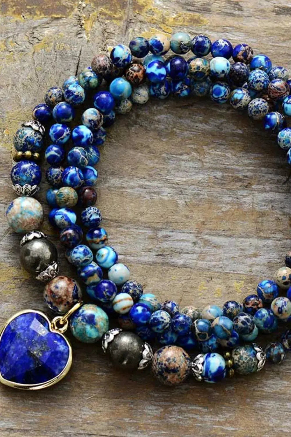 Imperial Stone Heart Three-Layered Bracelet by Partner Label