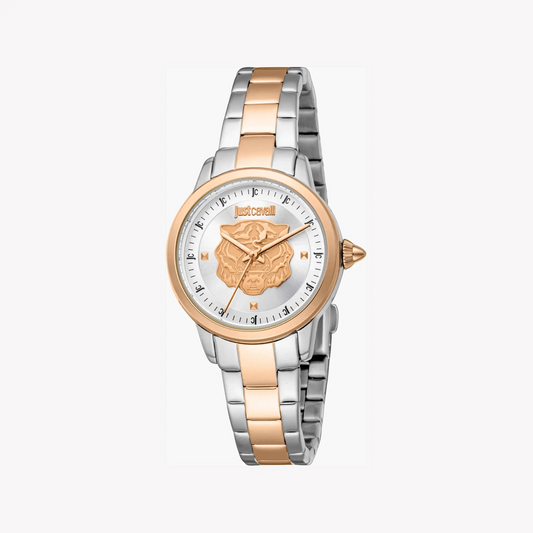 Just Cavalli Women's Two-Tone Watch, Silver Dial | Jc1l334m0105 by JUST CAVALLI