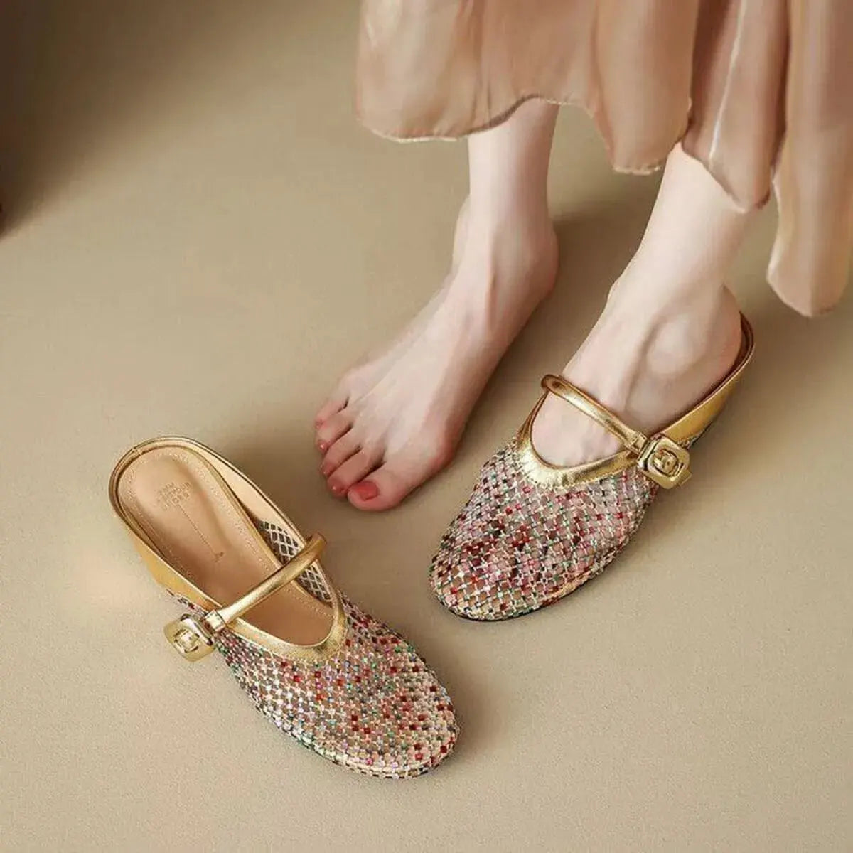 Hollow Out Wedge Sandal by Partner Label