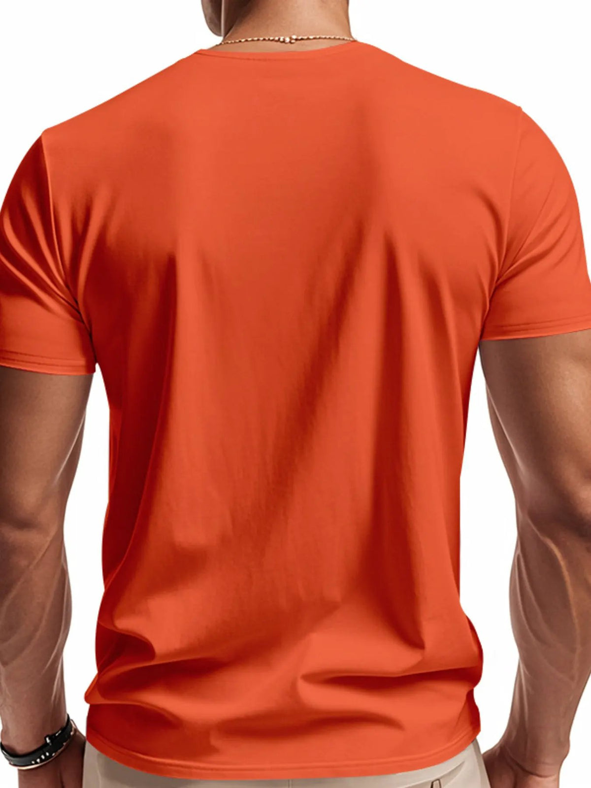 Men's Full Size Casual V-Neck Short Sleeve T-Shirt Plus Size by Trendsi