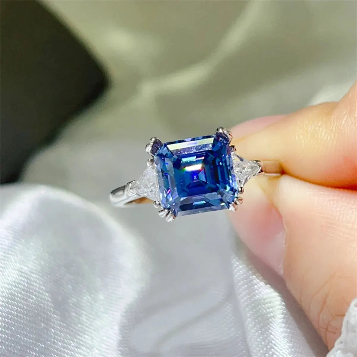 3 Carat Moissanite 925 Sterling Silver Ring by Partner Label