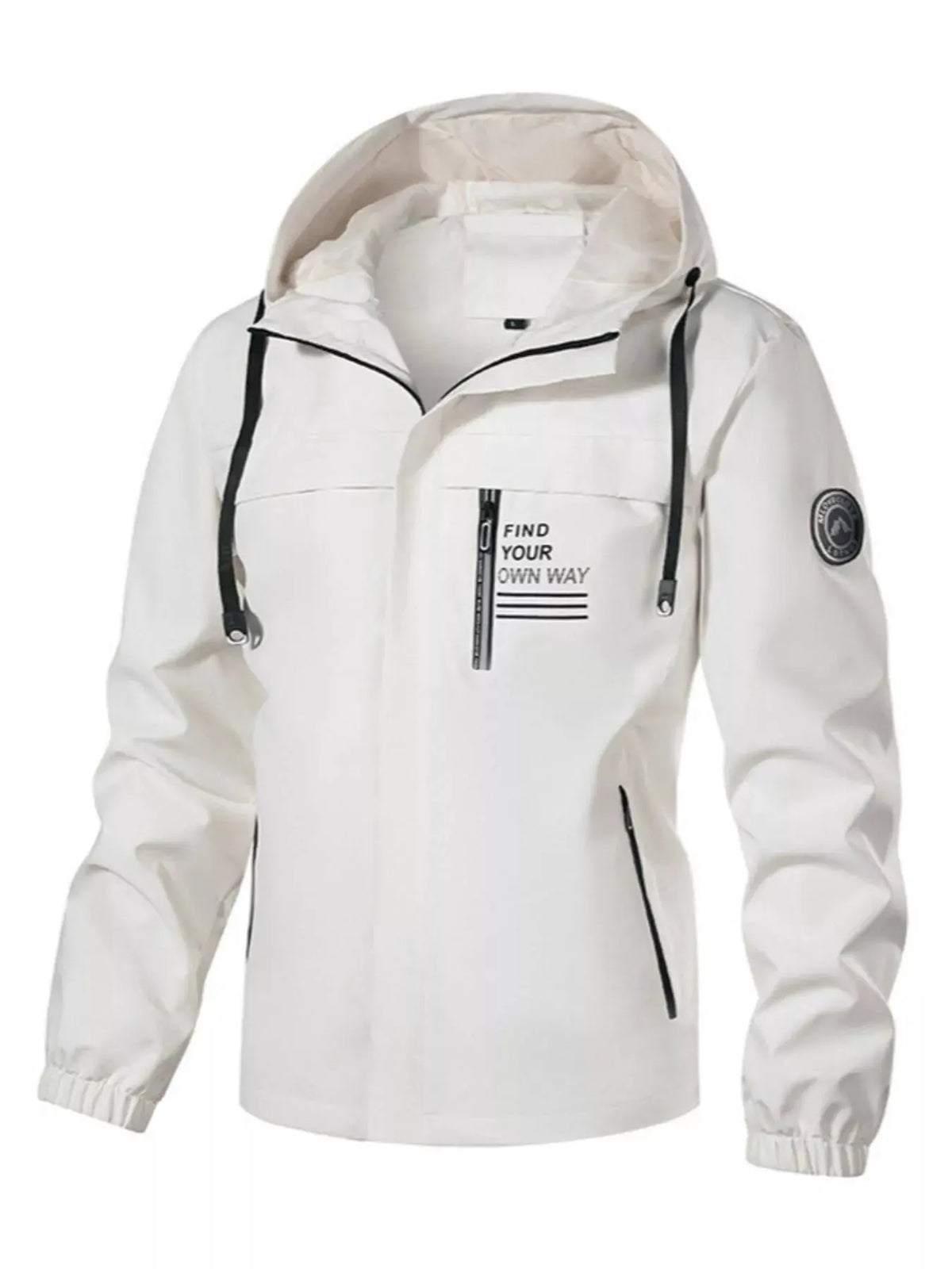 Men's Plus Size Waterproof Hooded Outdoor Jacket by Partner Label
