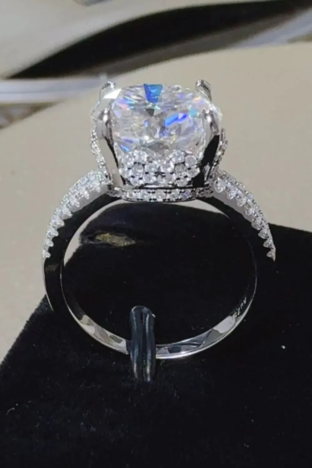 5 Carat Moissanite 925 Sterling Silver Ring by Partner Label