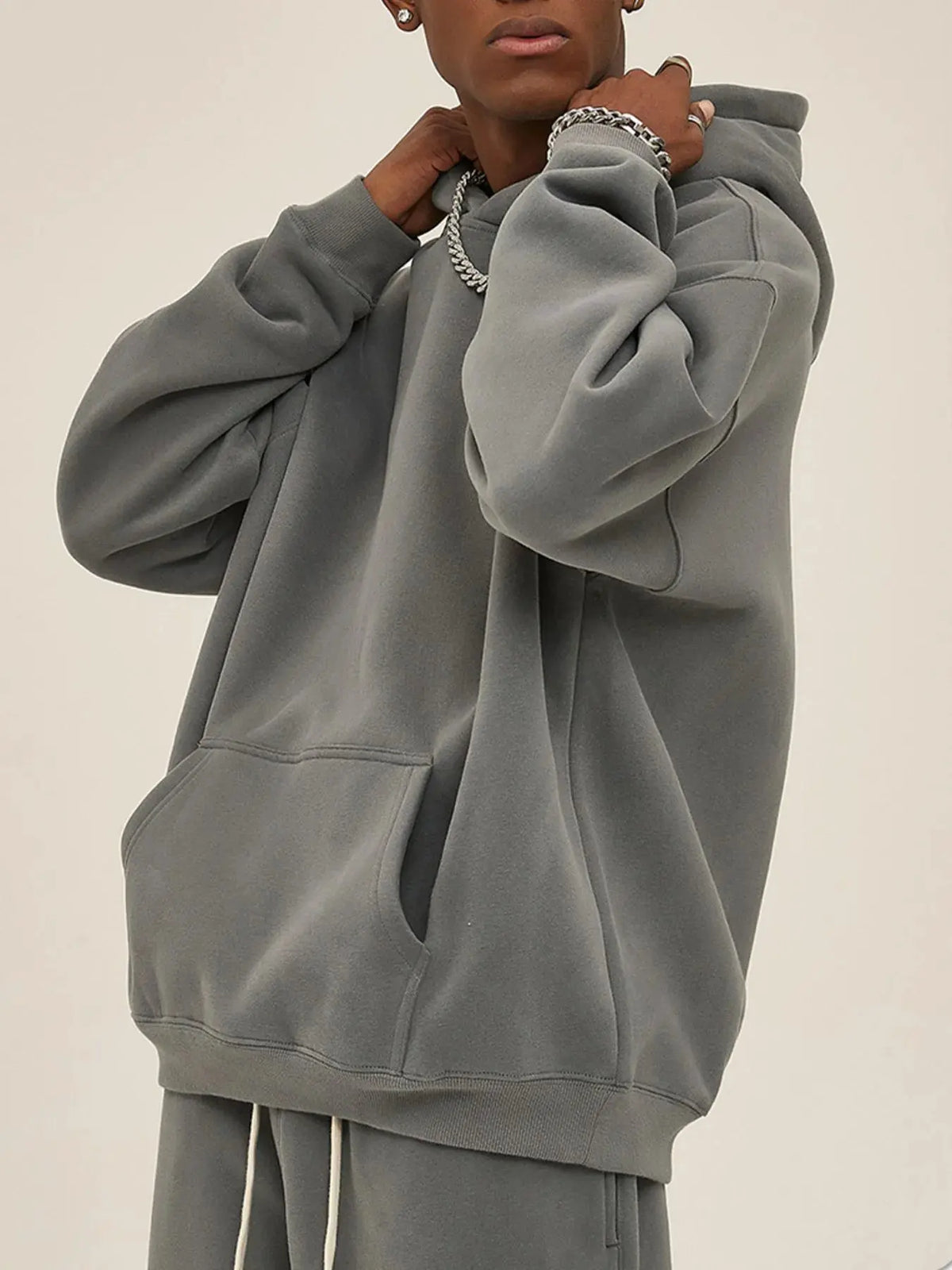 Men's Oversized Pocketed Long Sleeve Hoodie by Partner Label