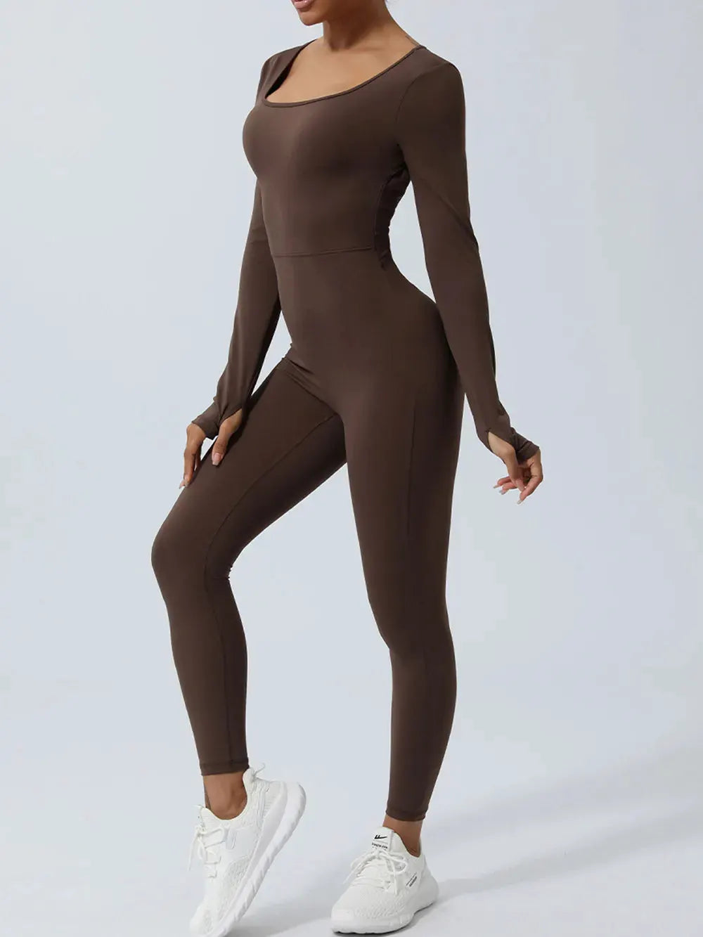 Twisted Backless Long Sleeve Jumpsuit by Partner Label