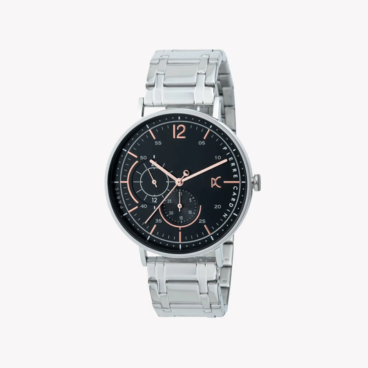 Pierre Cardin Men's Silver Stainless Steel Watch, Black Dial | Cbn.3025 by PIERRE CARDIN