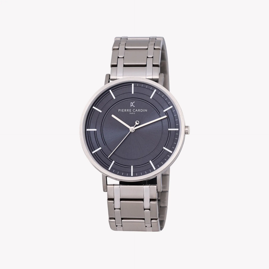 Pierre Cardin Men's Silver Watch, Blue Dial | Cbn.3032 by PIERRE CARDIN