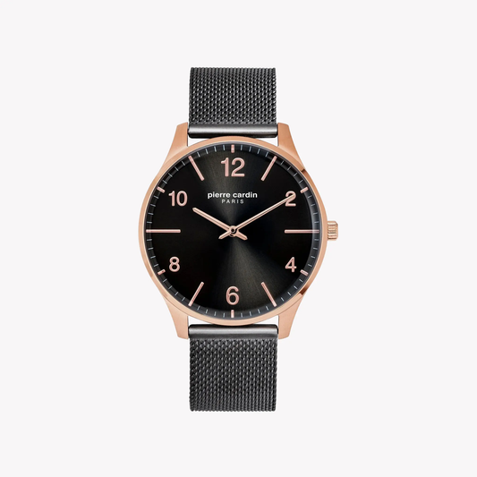 Pierre Cardin Men's Black & Rose Gold Watch, Stainless Steel | Pc902711f109 by PIERRE CARDIN