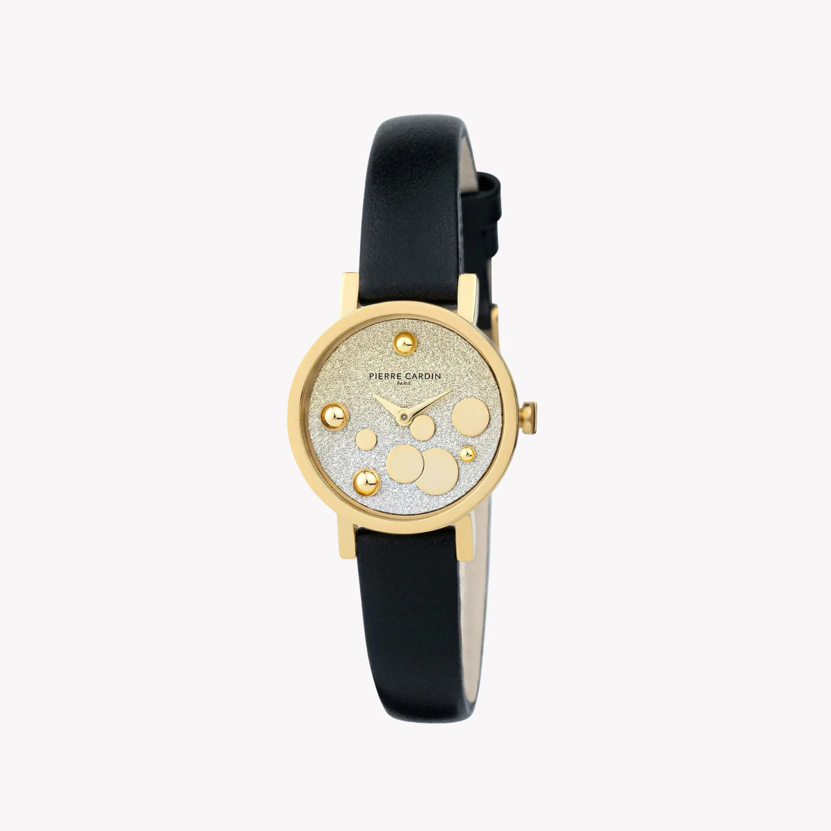 Pierre Cardin Women's Black Leather Watch, Silver & Gold | Ccm.0514 by PIERRE CARDIN