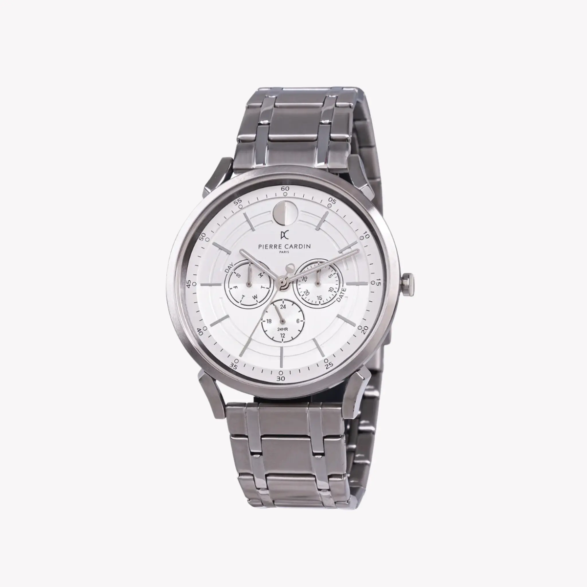 Pierre Cardin Men's Silver Watch, White Dial | Cpi.2107 by PIERRE CARDIN