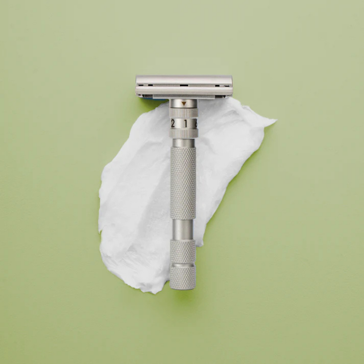 Rockwell T2 Adjustable Twist-To-Open Stainless Steel DE Safety Razor - Matte Silver by Rockwell