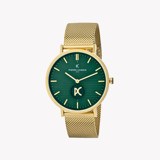 Pierre Cardin Men's Gold Stainless Steel Watch, Green Dial | Cbv.1046 by PIERRE CARDIN