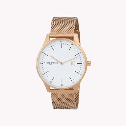 Pierre Cardin Men's Rose Gold Watch, Silver Dial | Cba.4013 by PIERRE CARDIN