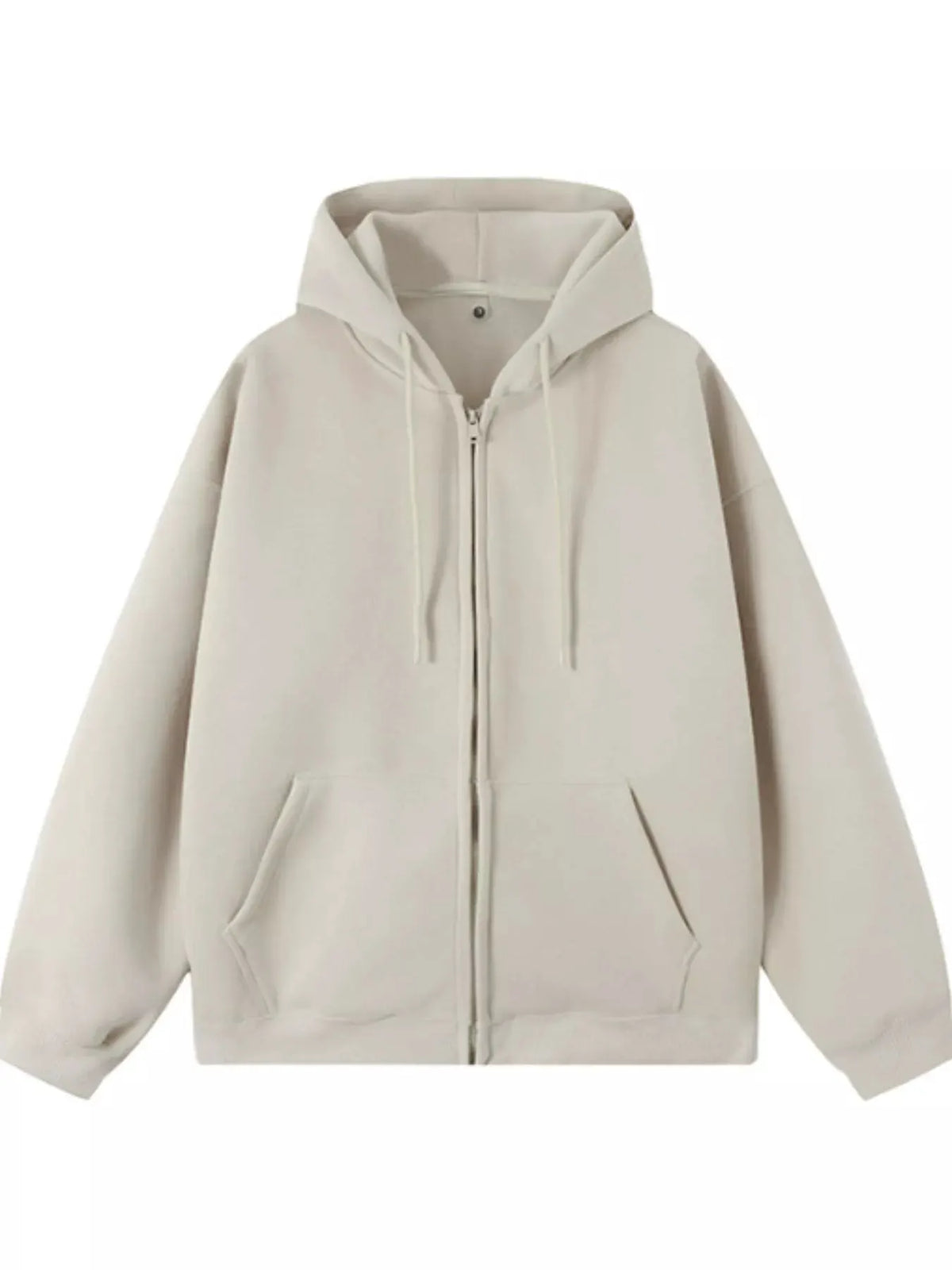 Men's Casual Loose Fit Zip-Up Hoodie by Partner Label
