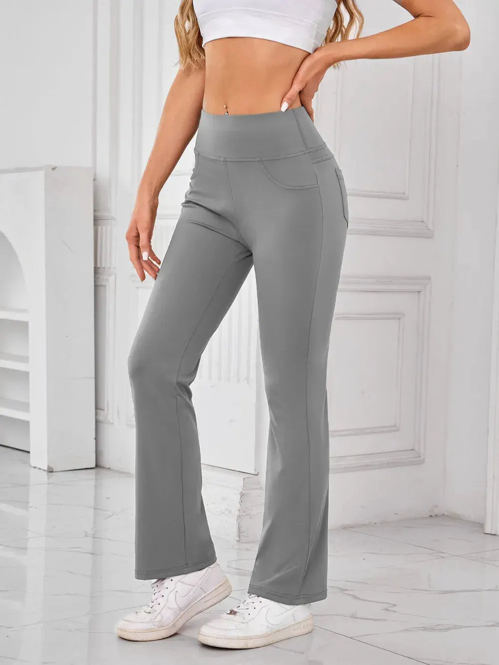 Lovelet High Waist Active Pants with Pockets by Lovelet