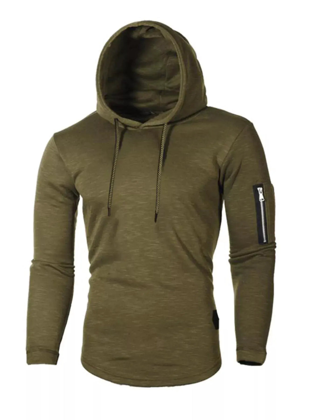 Men's Plus Size Casual Slim Fit Long Sleeve Hoodie by Partner Label