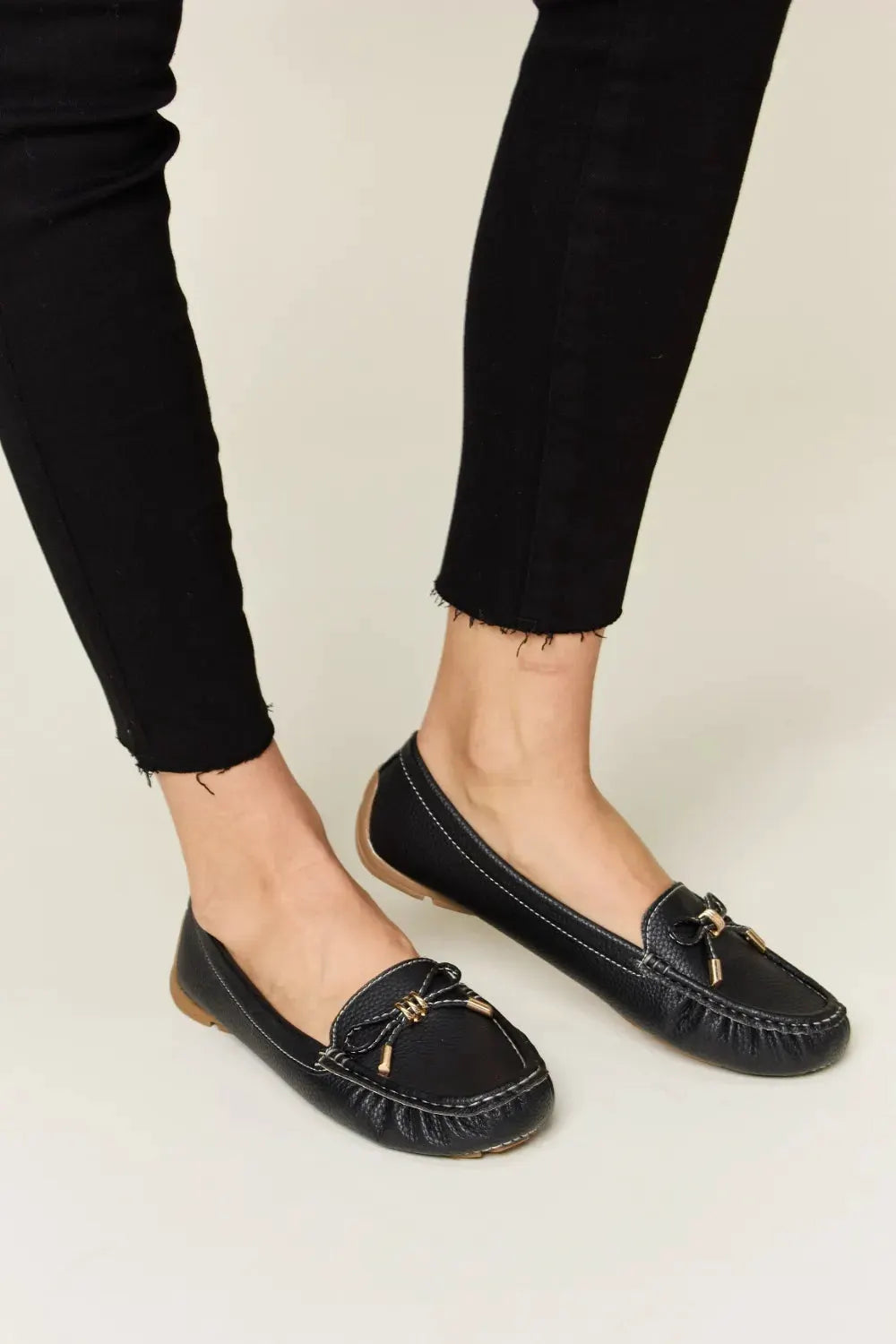 Forever Link Slip On Bow Flats Loafers by Forever Link