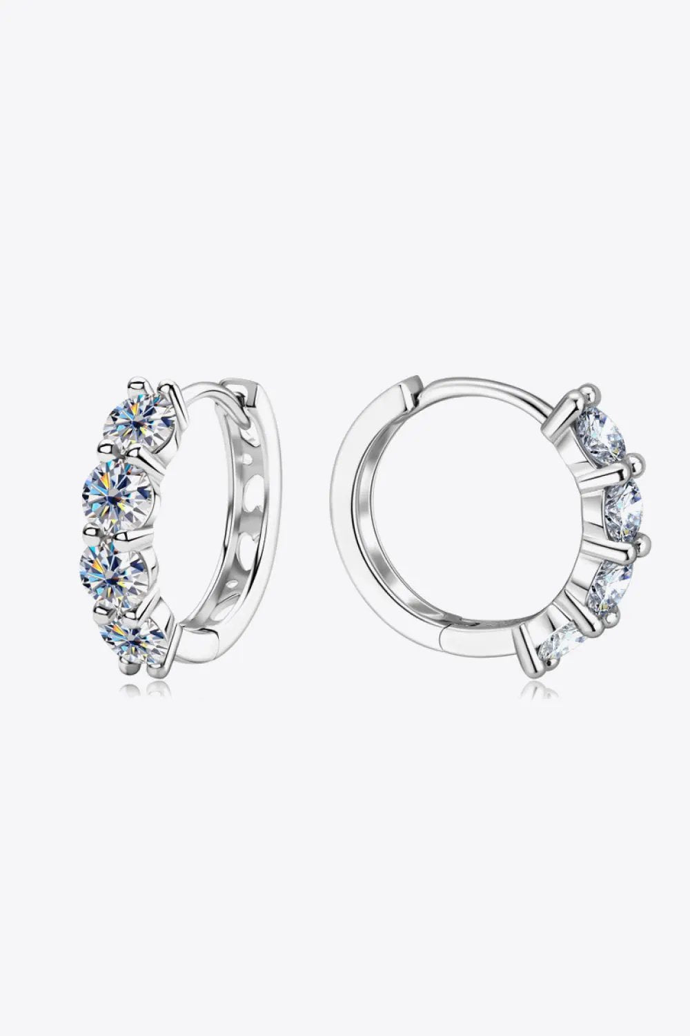 2.4 Carat Moissanite Huggie Earrings by Partner Label