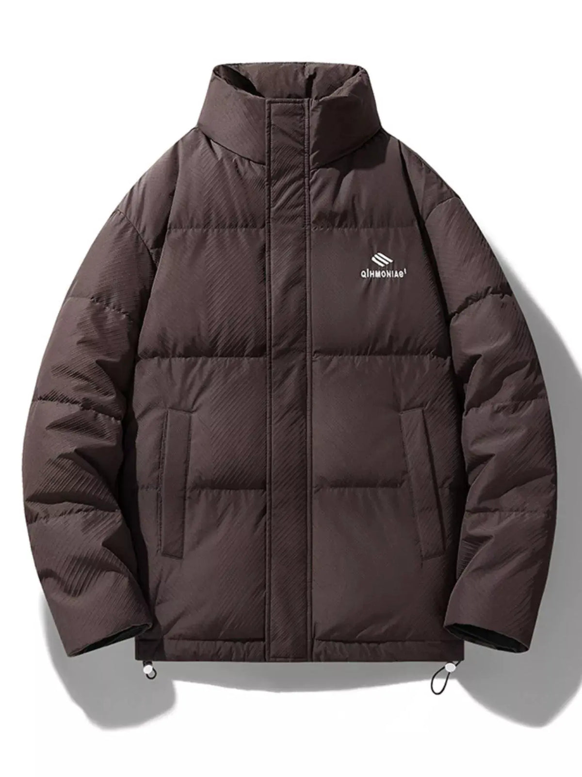 Men's Plus Size Zip Up Padded Puffer Jacket by Partner Label